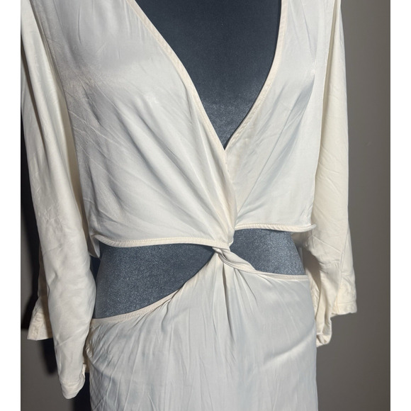 H&M Ivory Cut-Out Mini Dress Sz XL Holidaycore, Bridal, Christmas Cocktail EUC - Picture 16 of 16